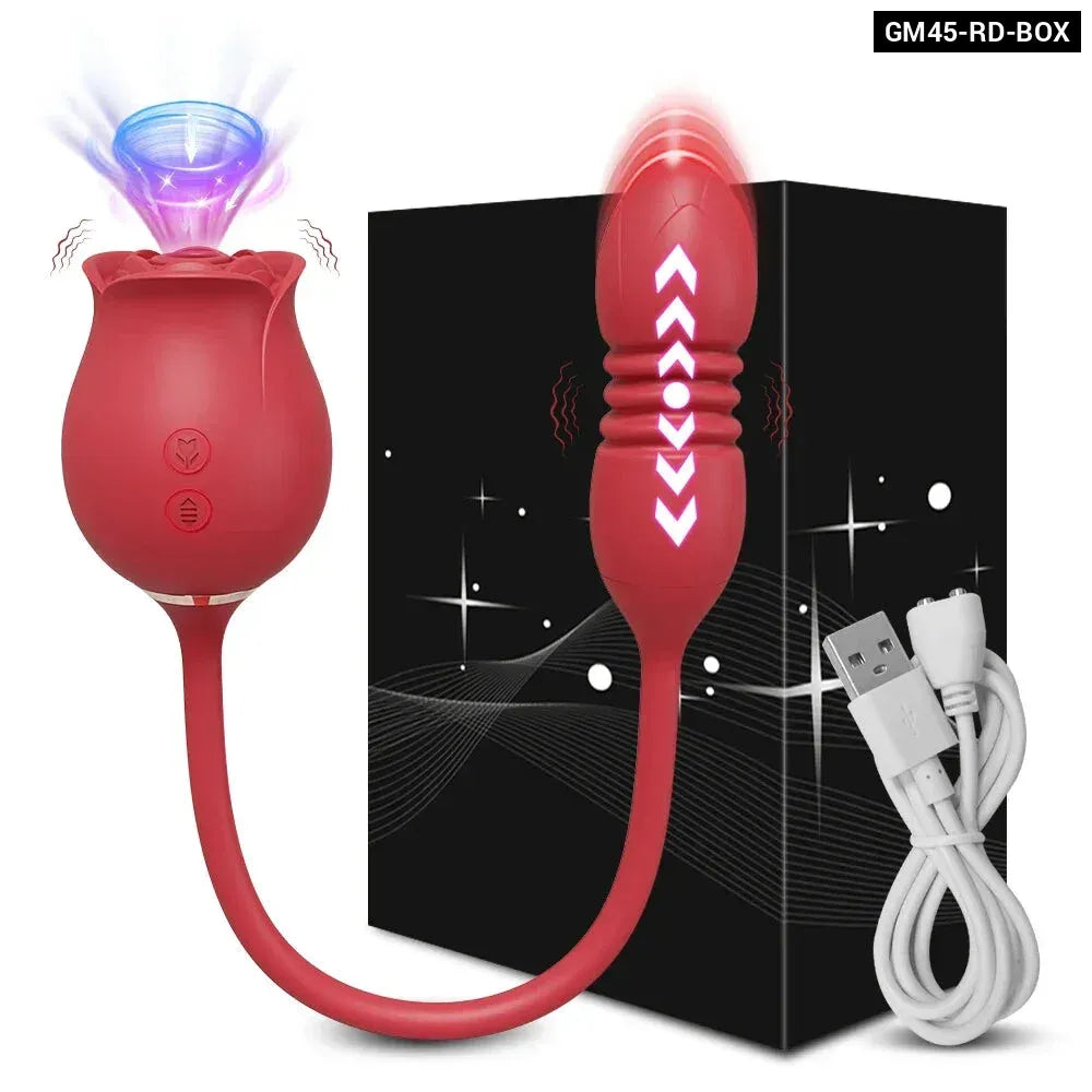 2 In 1 Clit Licking Vibrator for Women Thrusting Vagina