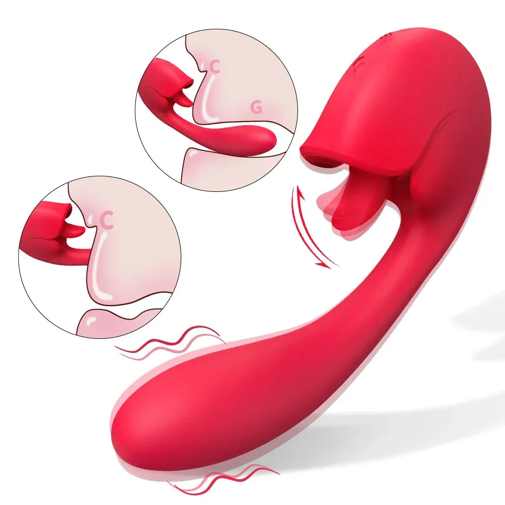 2 In 1 G Spot Stimulator Lick Suck for Intense Pleasure