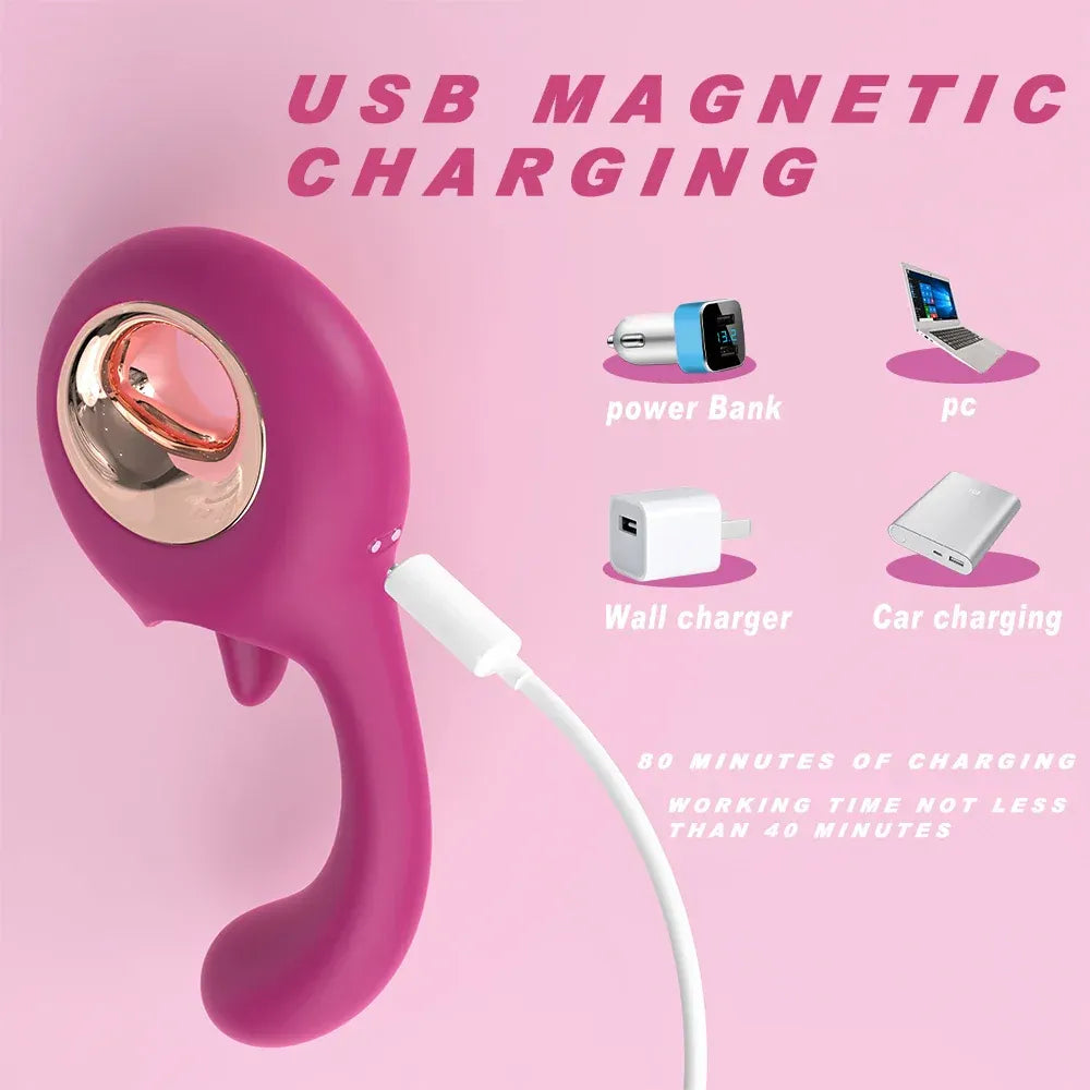 2 In 1 Silicone G Spot Clit Stimulator