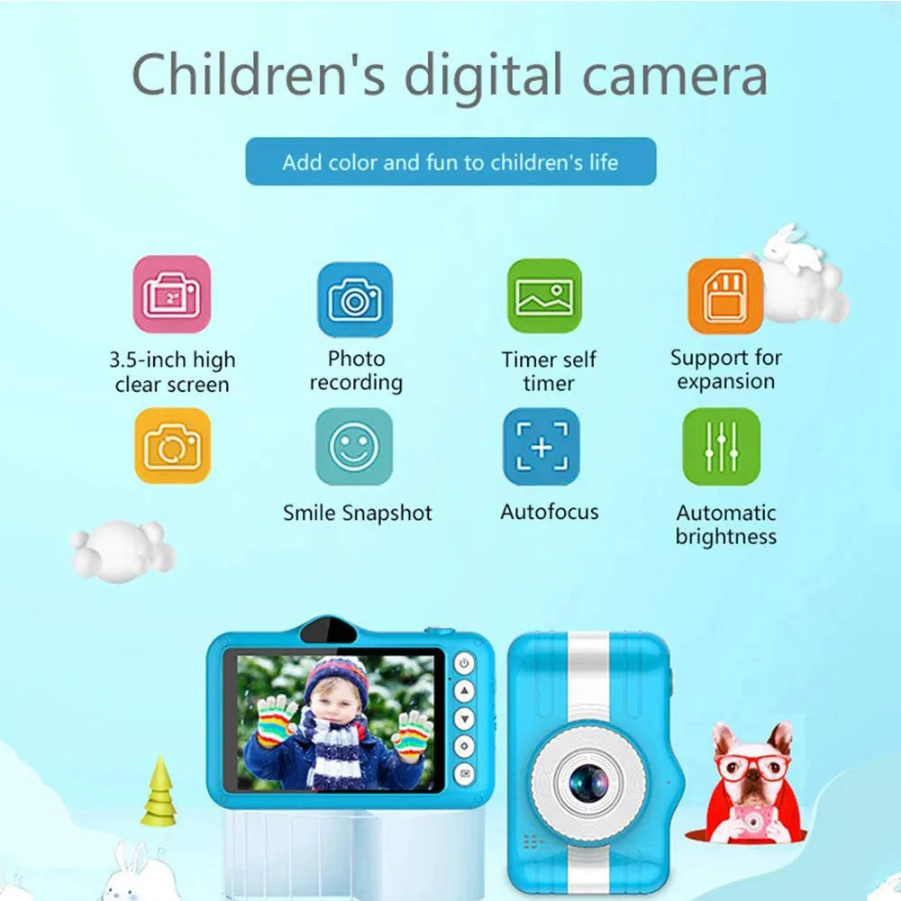 Vibe Geeks 3.5 Inch Mini Cute Digital Camera for Kids 12MP