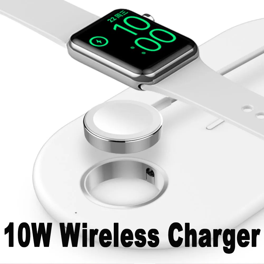 Vibe Geeks 3 - in - 1 Wireless Charger for QI Devices - USB