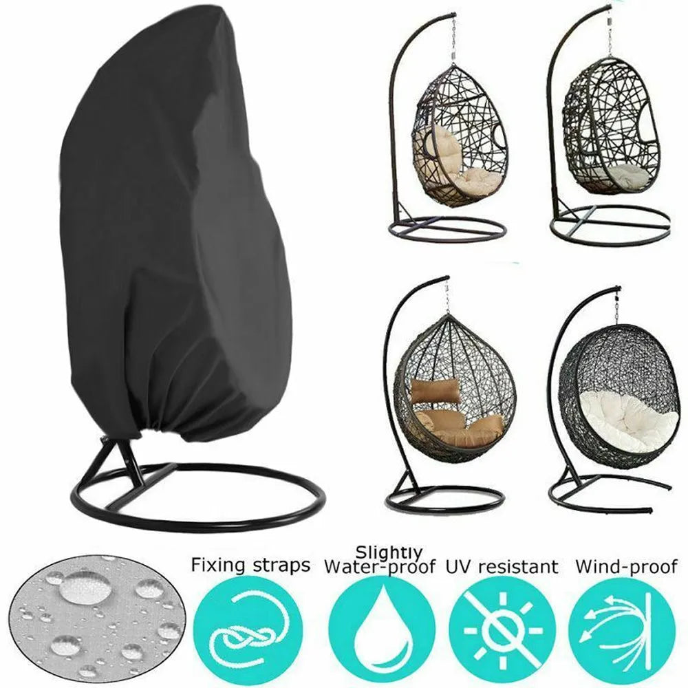 Vibe Geeks Polyester Fabric Hanging Rattan Egg Chair