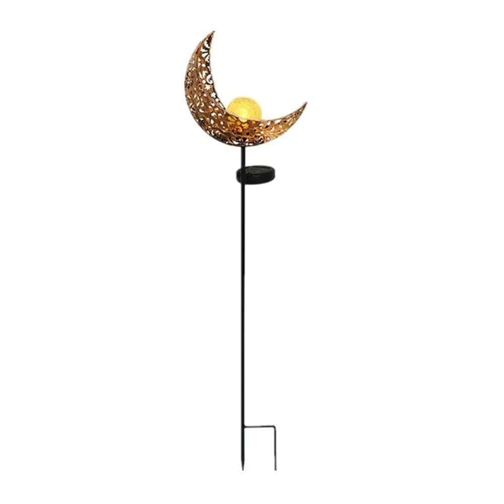 Vibe Geeks Crescent Hollow Half Moon Solar Powered Stake