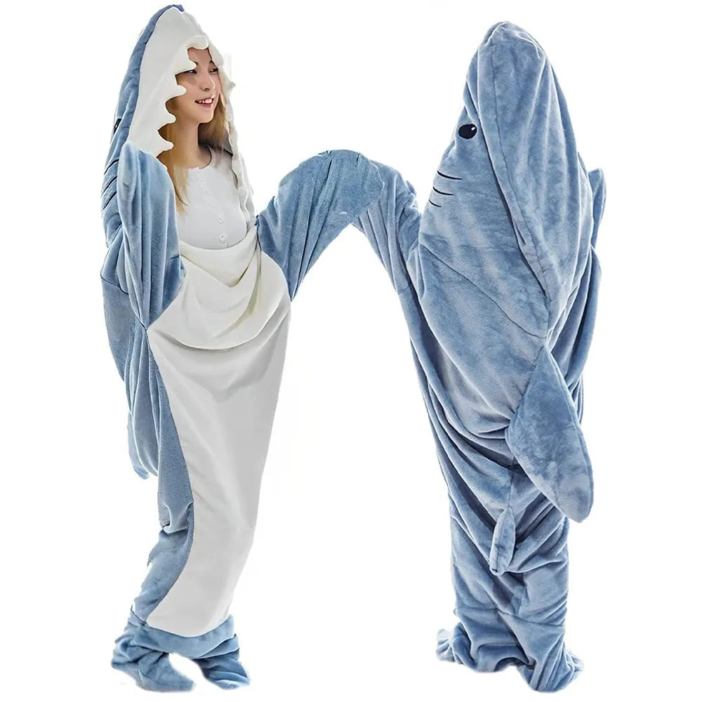 Vibe Geeks Cozy Shark Blanket Hoodie Ultra Soft