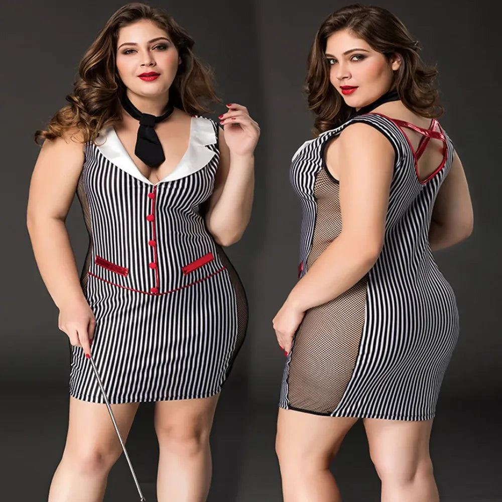 Alluring Schoolgirl Cosplay Lingerie Plaid Skirt Nightwear