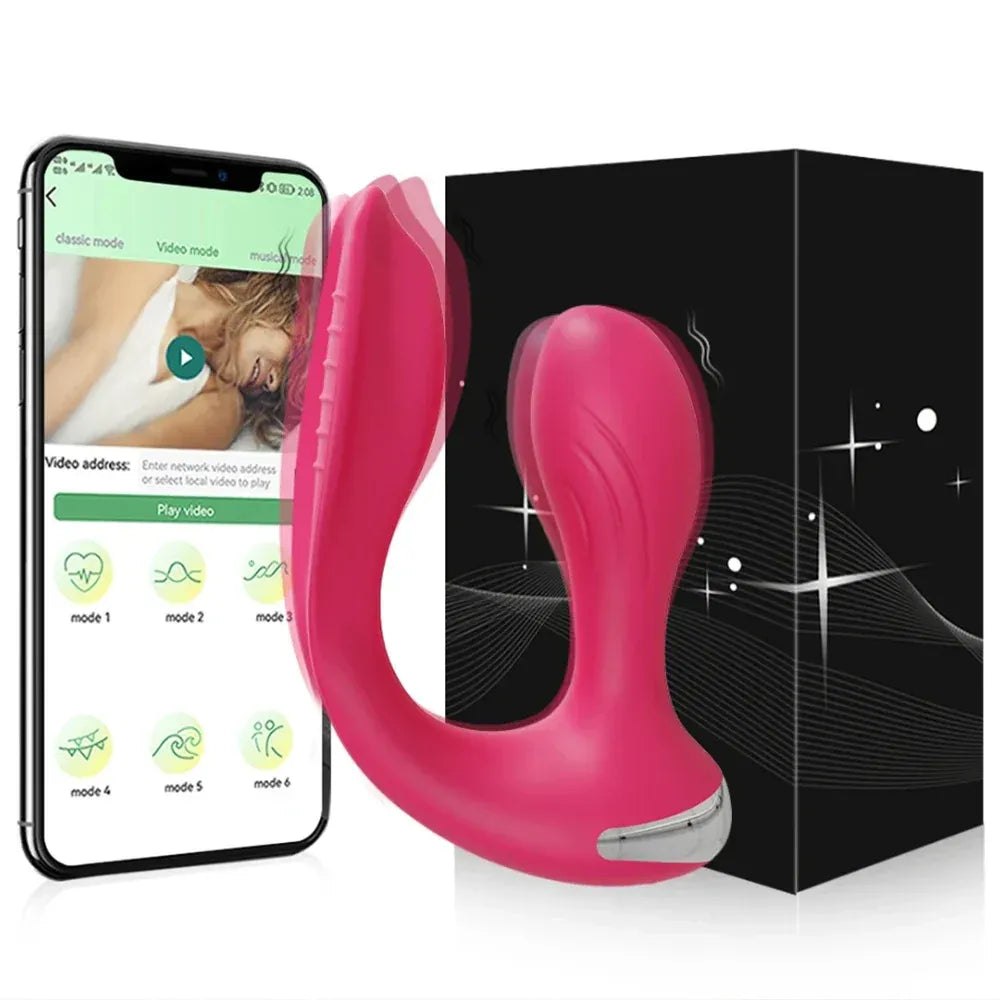 App Control Dual Ended Vibrator for Women Clit Anal