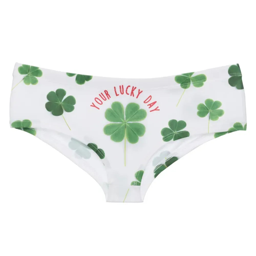 DeanFire Lucky Day Clover Cartoon Print Women Panties