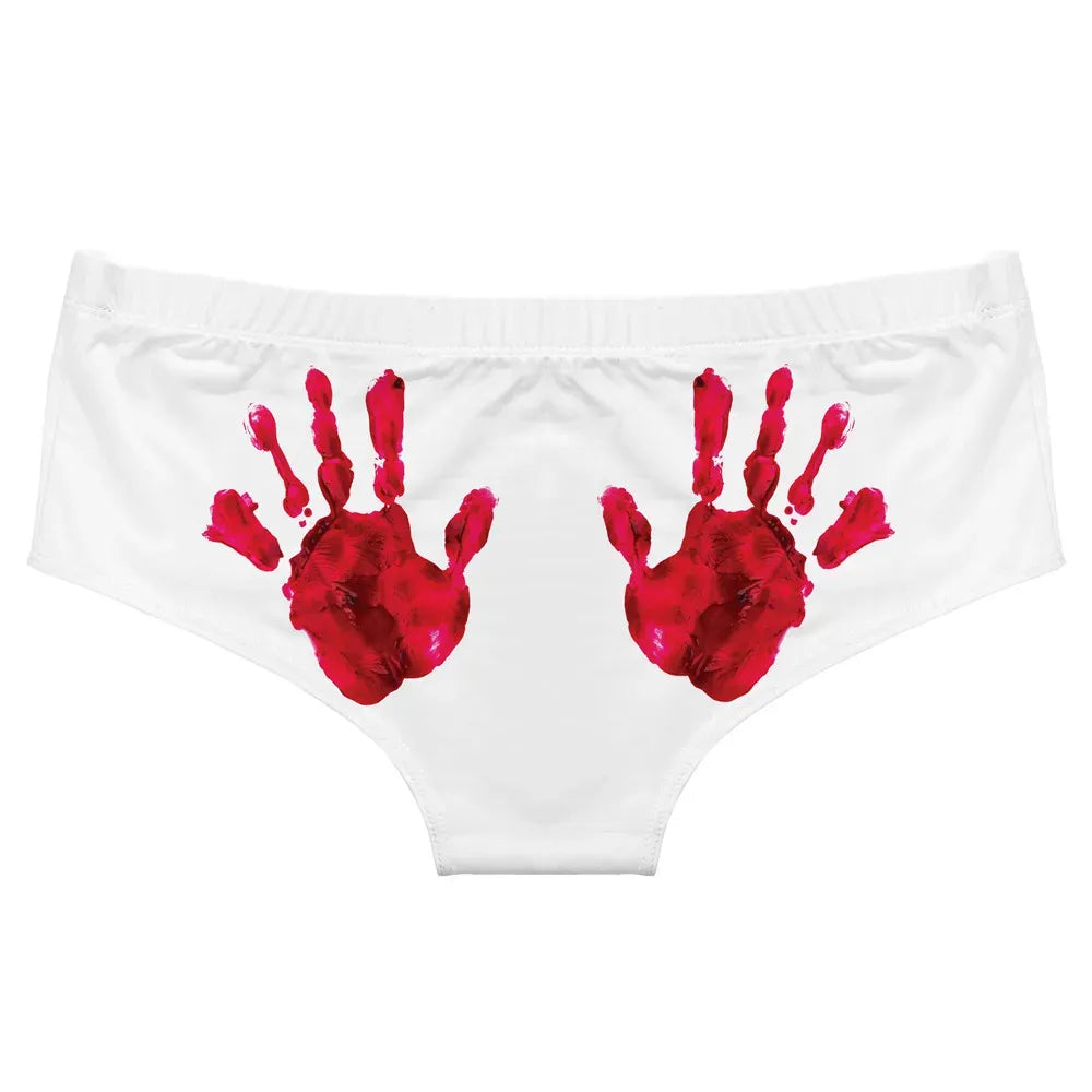 DeanFire Women Plus Size Underwear Halloween Hand Print