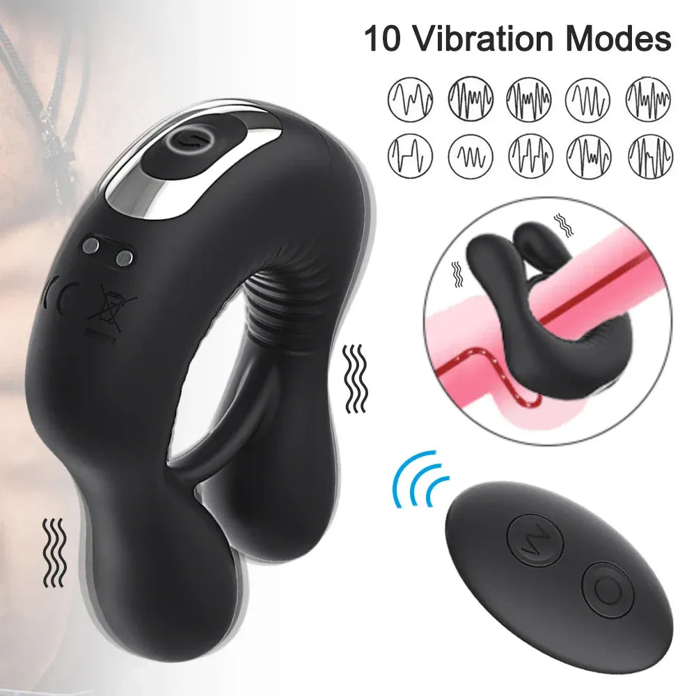 Delay Ejaculation Vibrating Cock Ring for Men