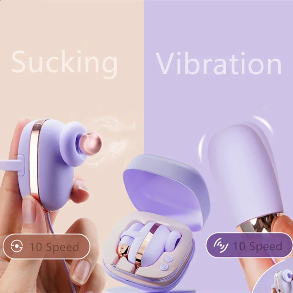 Double Head Clit Sucking Bullet Vibrator For Women