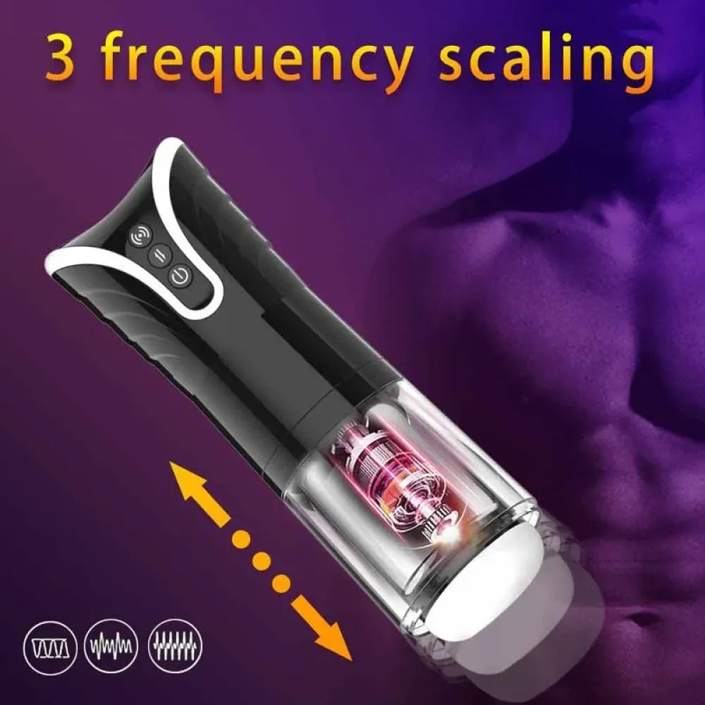 Electric Male Masturbator Realistic Telescopic Cup for Mens