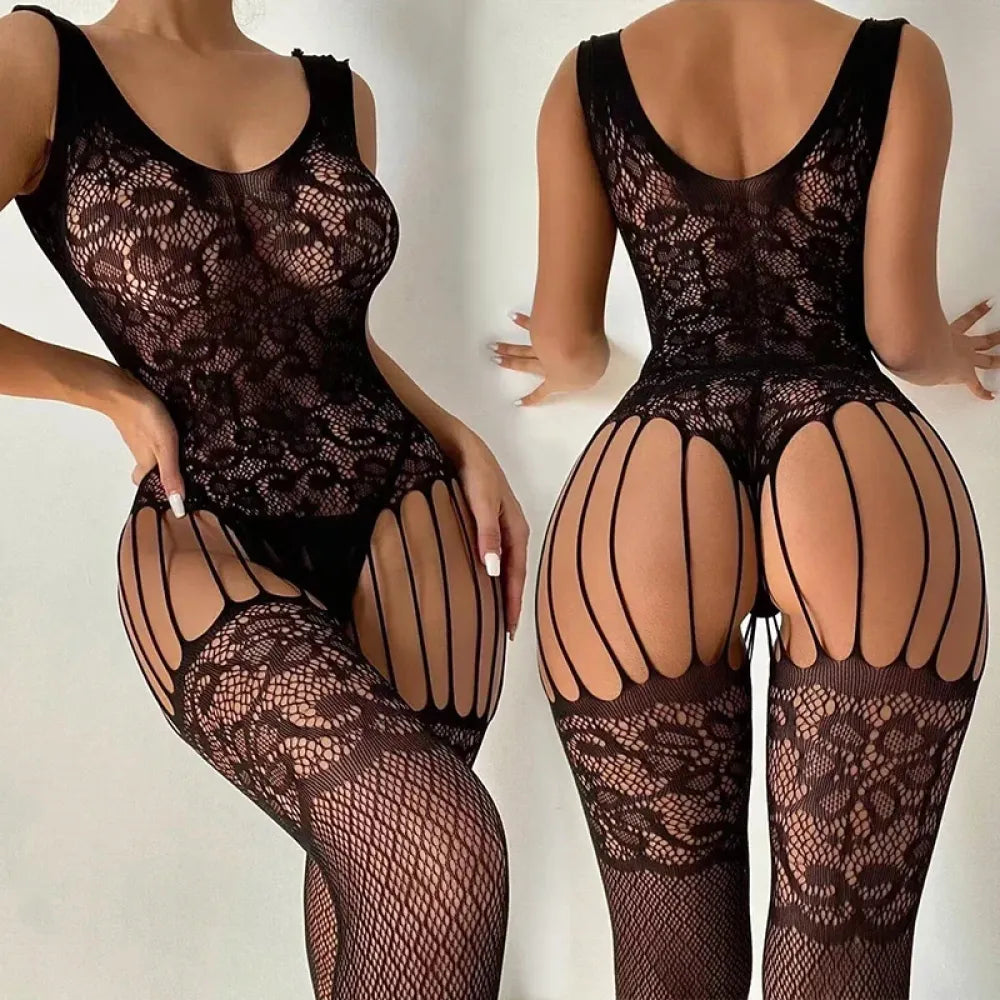 Fishnet Bodystocking Open Crotch