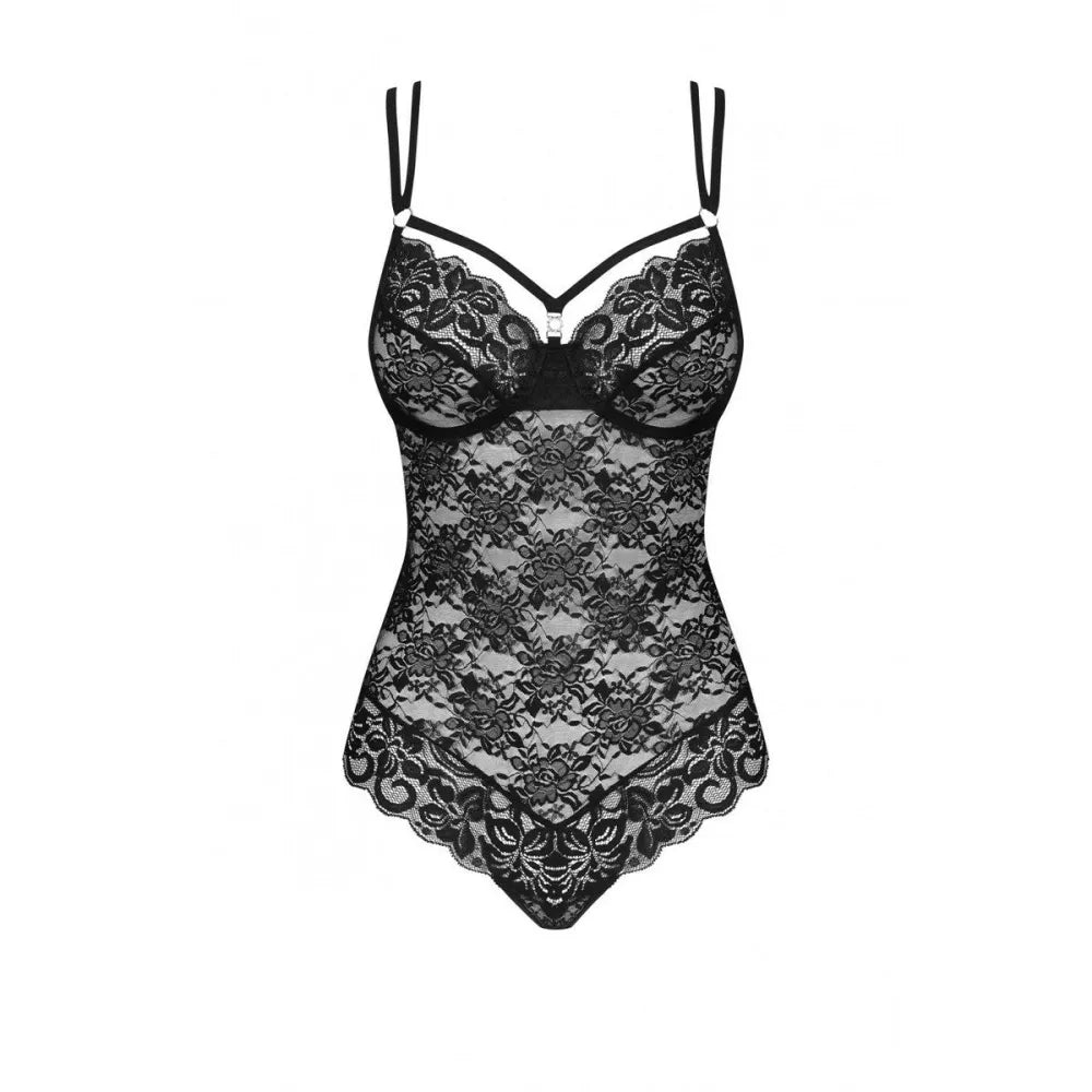 Leotard By Obsessive 860 Black L/Xl