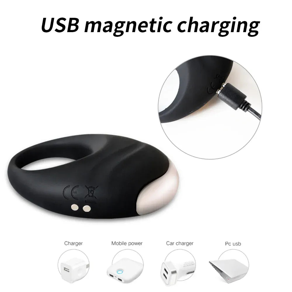 Male Lock Cock Rings With Vibrator For Delayed Ejaculation