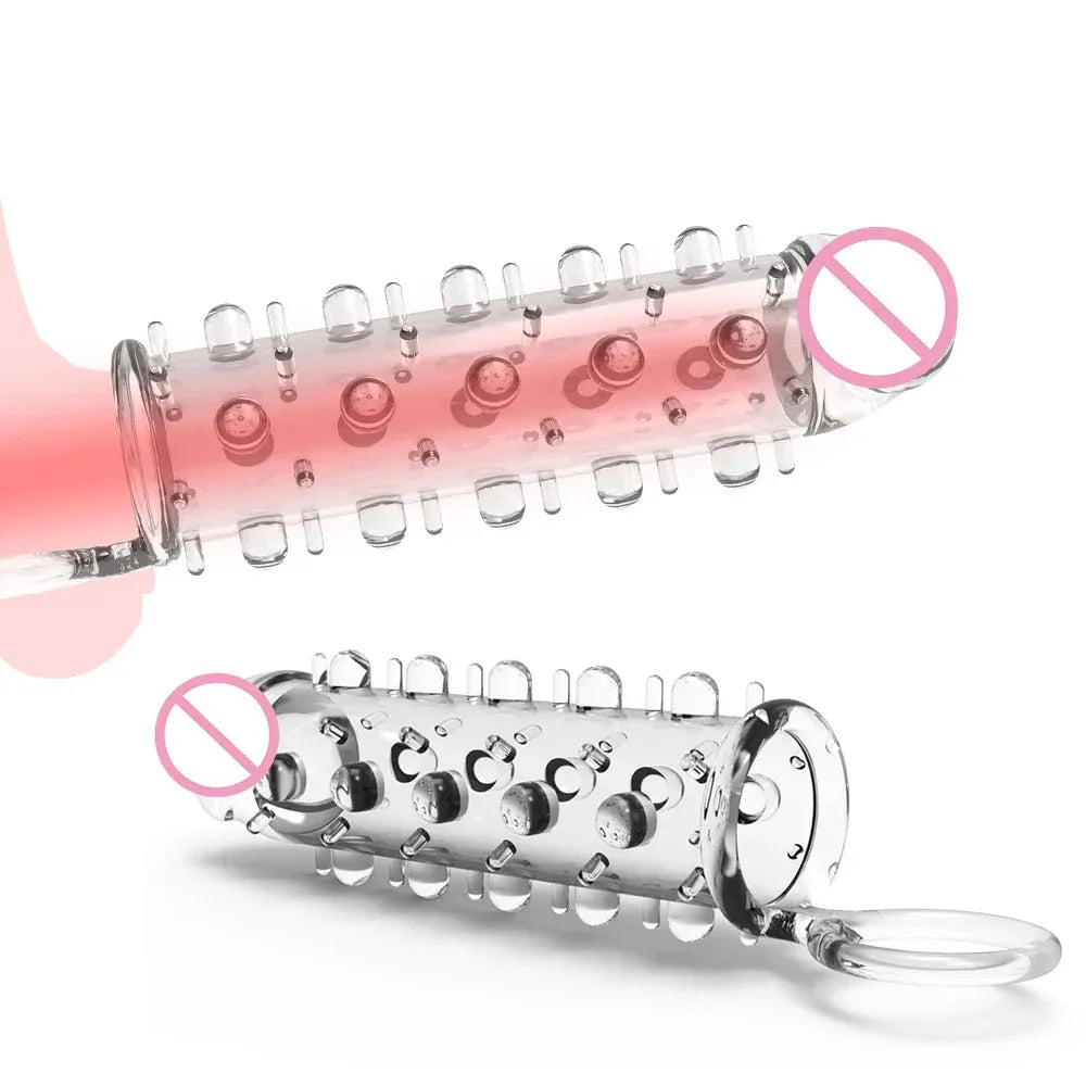 Male Penis Enlargement Sleeve With Ball Stretcher And Cock