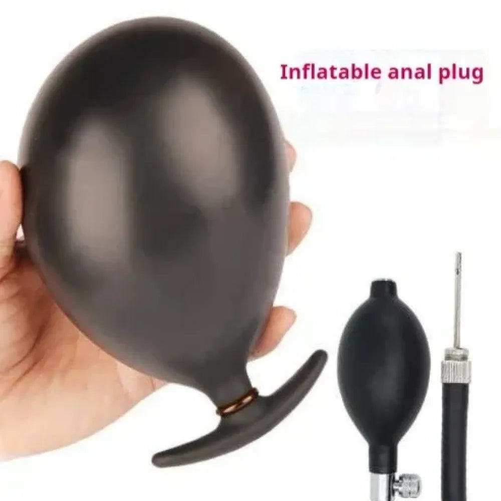 Silicone Inflatable Anal Plug Body Safe Waterproof Prostate