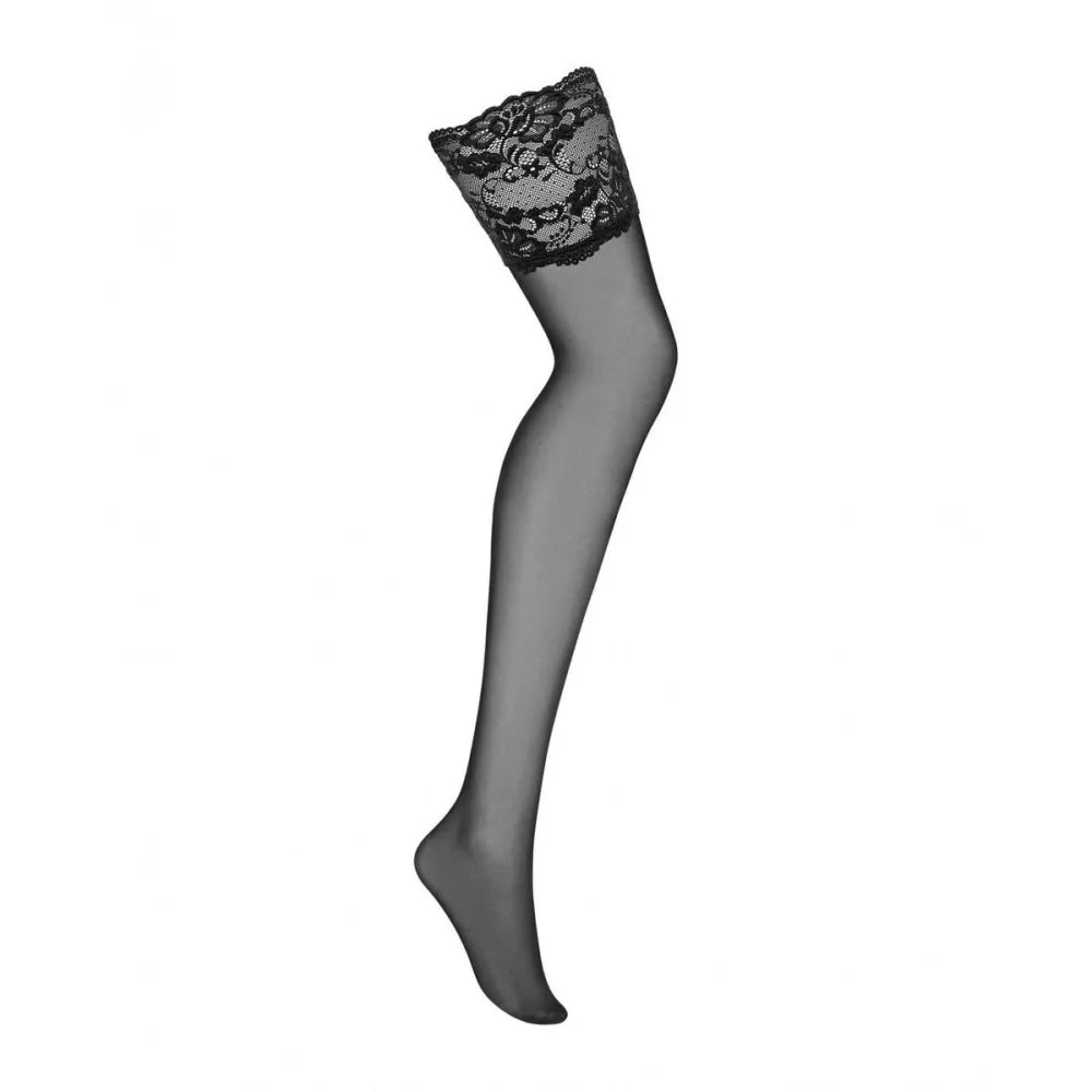 Stockings With Garter By Obsessive 810-Sto-1 Black S/M