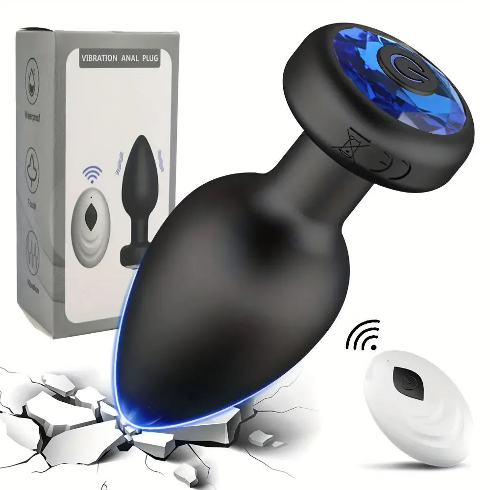 Wireless Anal Plug Vibrator For Men Remote Control Massager