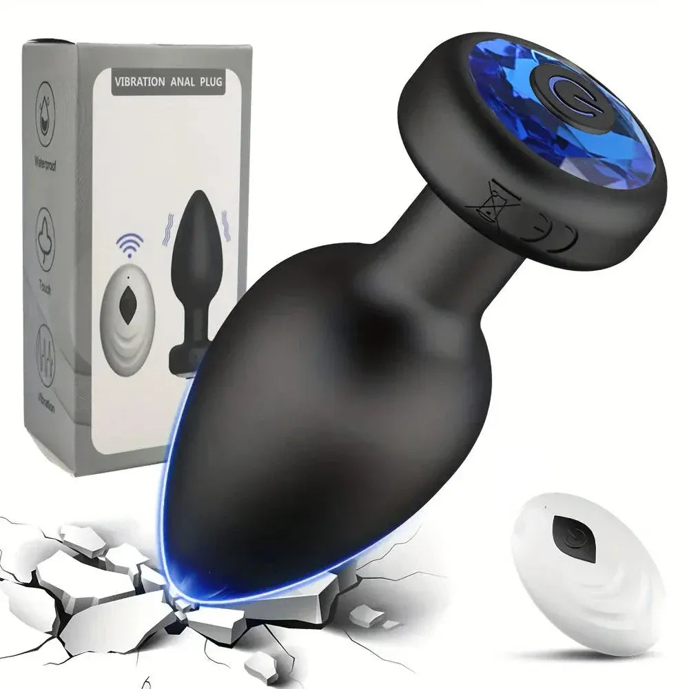 Wireless Anal Plug Vibrator For Men Remote Control Massager