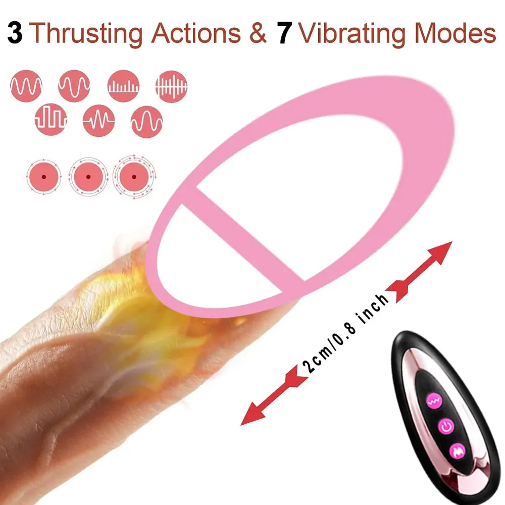 Wireless Remote Dildo - Thrusting & Vibrating